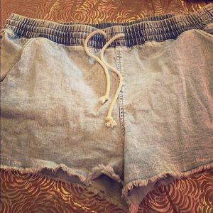 Brand new white washed shorts with drawstring ❣️